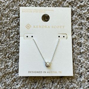 Kendra Scott silver and pearl necklace